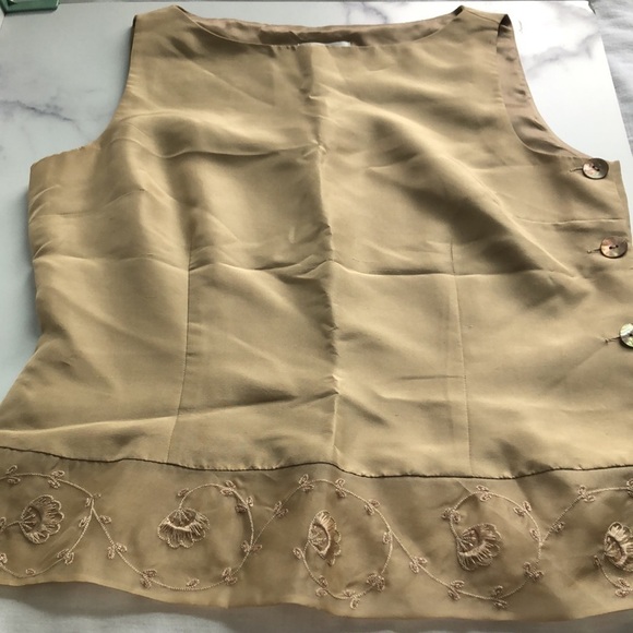 David Warren New York Silk Tank & Pants Set Size 12 - Picture 12 of 16